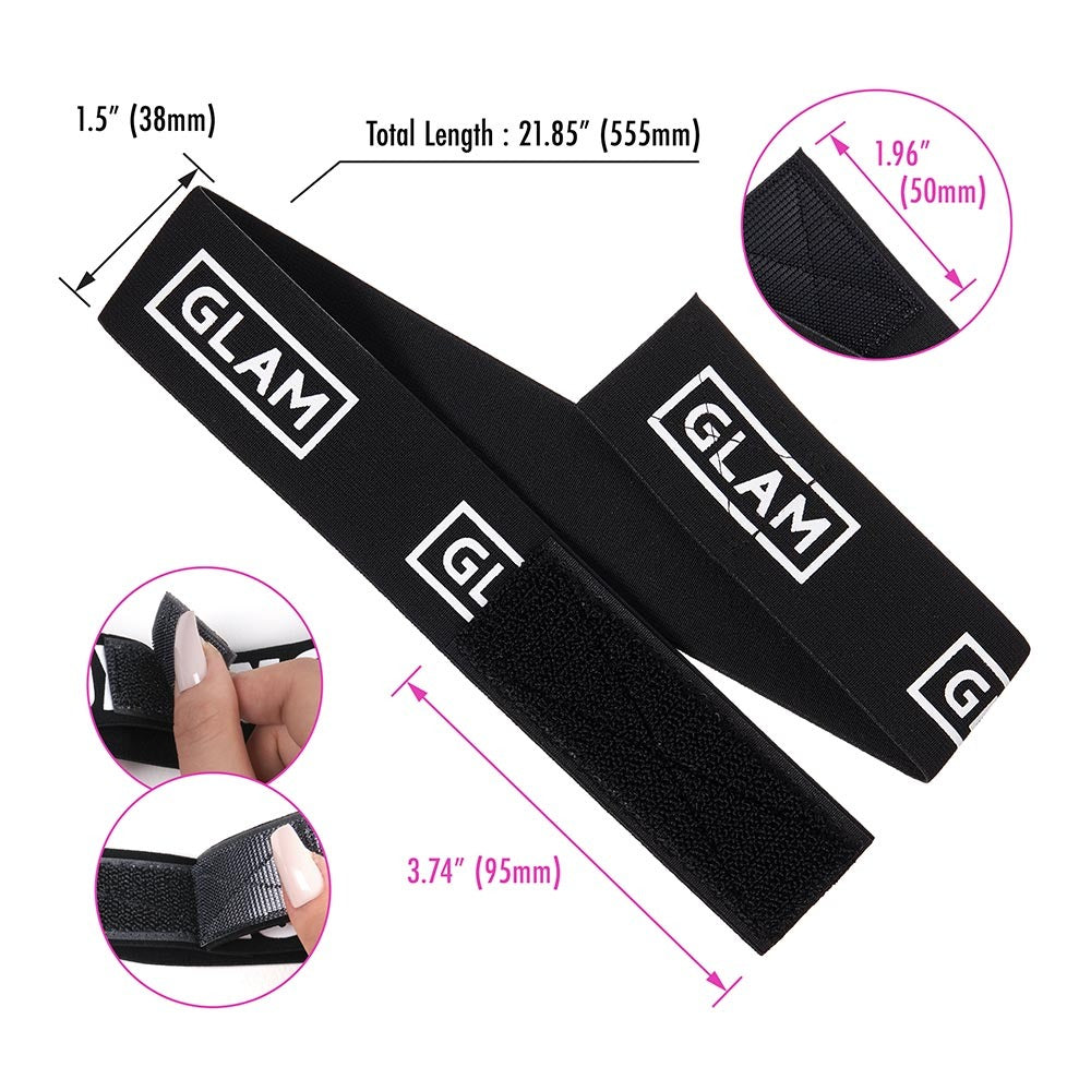 RED BEAUTY by KISS GLAM black wide edge band for wigs with Velcro fastener and adjustable elastic strap