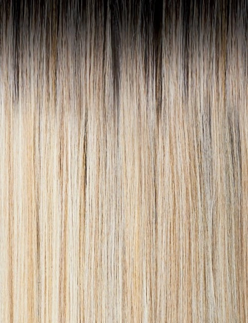 OUTRE 32 inch straight lace wig in ash blonde with dark roots long sleek straight strands
