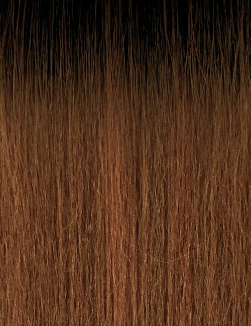 OUTRE 32 inch straight lace wig dark rooted brown to auburn ombre straight hair