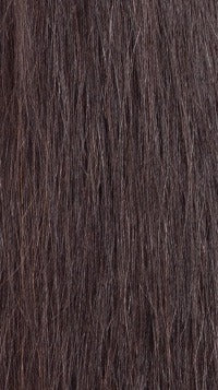 SHAKE N GO Brazilian human hair wig in dark brown straight texture close up showing natural luster and strands