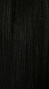 Closeup of long black wig hair strands showing smooth natural texture for HD lace braided wig
