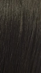 ITS A WIG human hair wig with bangs natural dark brown straight texture close up