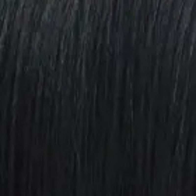 ITS A WIG human hair wig with bangs in natural black straight silky strands close up texture