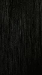 ITS A WIG black straight silky texture 100% human hair wig showing smooth long natural strands