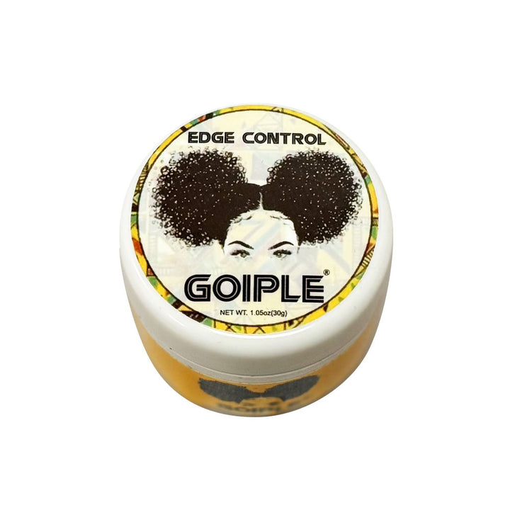 GOIPLE pineapple edge control wax free gift jar with illustrated afro puff label for sleek edges