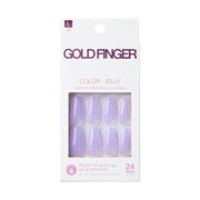 Gold Finger Jelly Color Nails IVY BEAUTY by KISS lilac jelly press on gel nails 24 pack long length