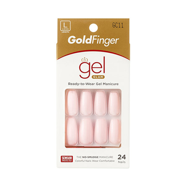 IVY BEAUTY by KISS pale pink press on nails gel glam ready to wear 24 pack long length manicure