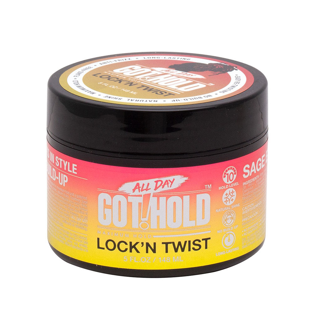 EBIN Got Hold Lock n Twist hair styling gel jar 5 fl oz maximum hold for locs and twists