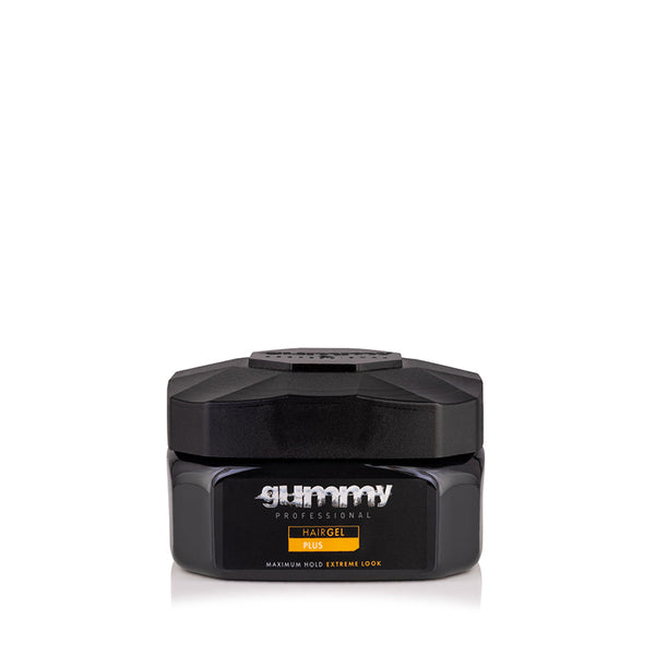 GUMMY professional black jar maximum hold hair gel for extreme styling and long lasting control