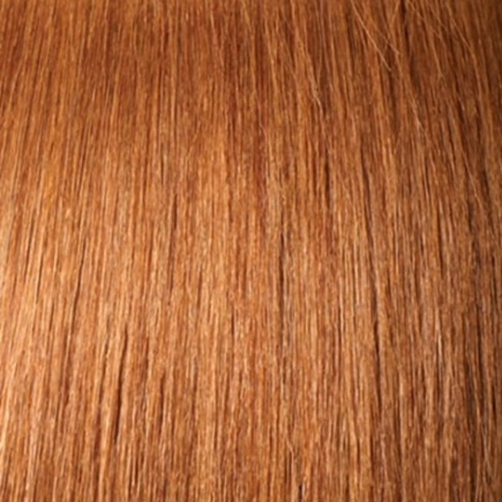 OUTRE braid hair extension in smooth light auburn brown color with silky texture