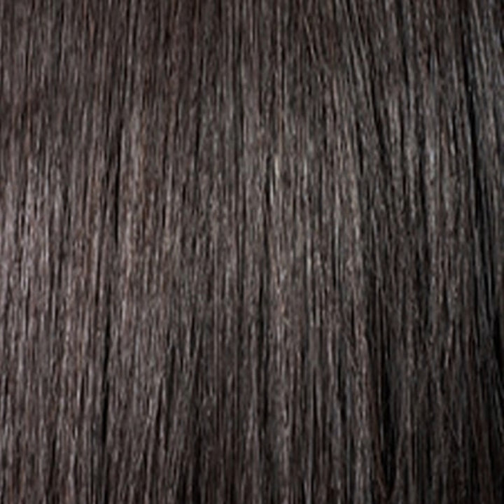 SENSATIONNEL Butta Lace Unit 14 wig close up dark brown straight silky hair texture synthetic lace