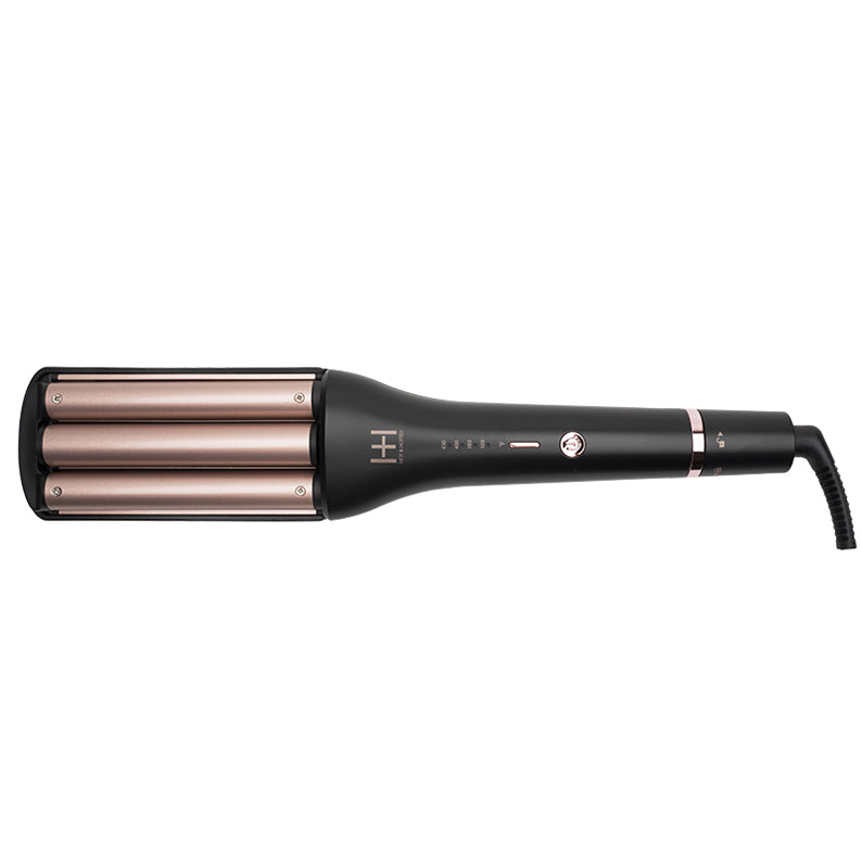 ANNIE 4-in-1 hair waver black and rose gold triple barrel styling iron with ergonomic handle