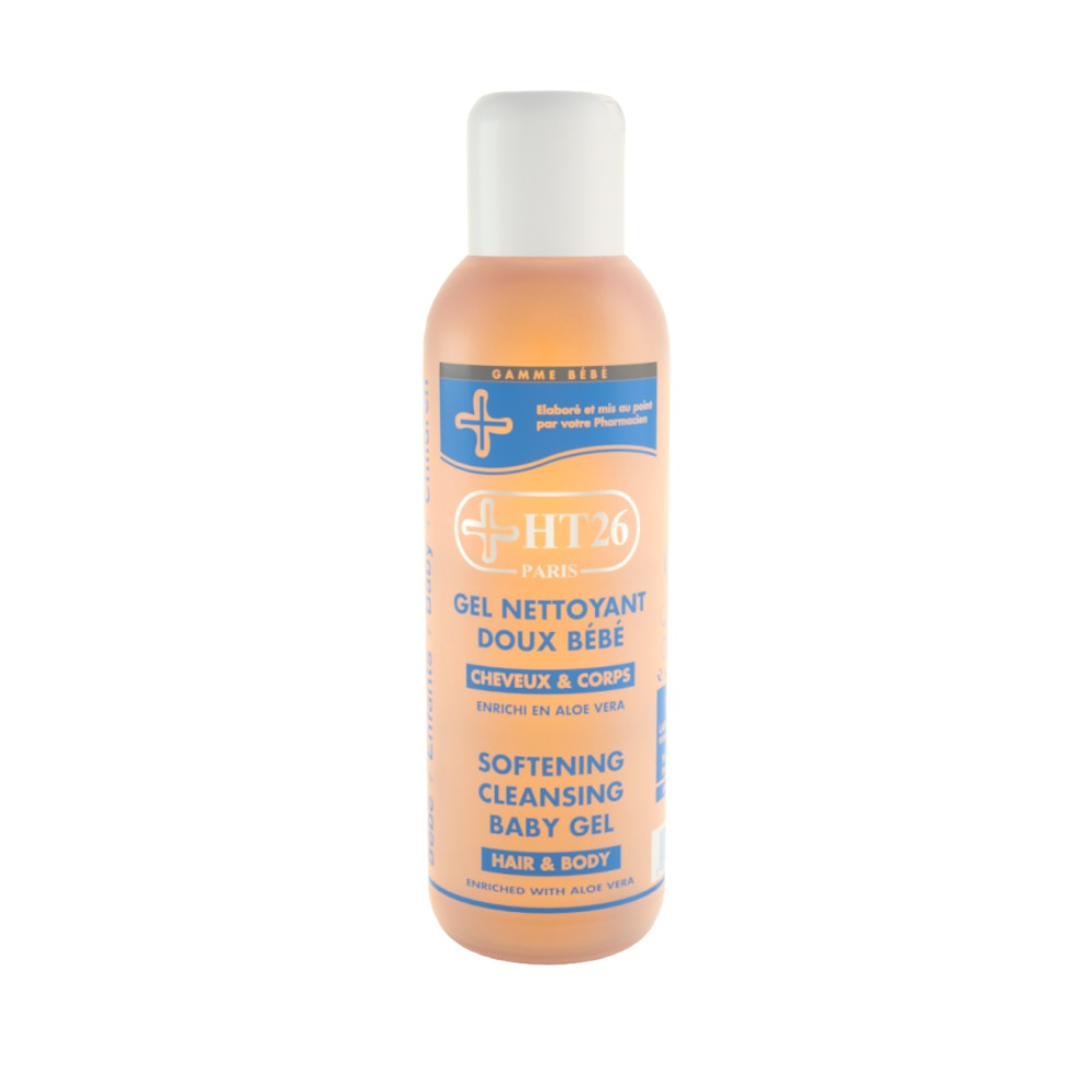HT26 mild baby cleansing gel bottle softening cleansing gel for baby hair and body enriched with aloe vera