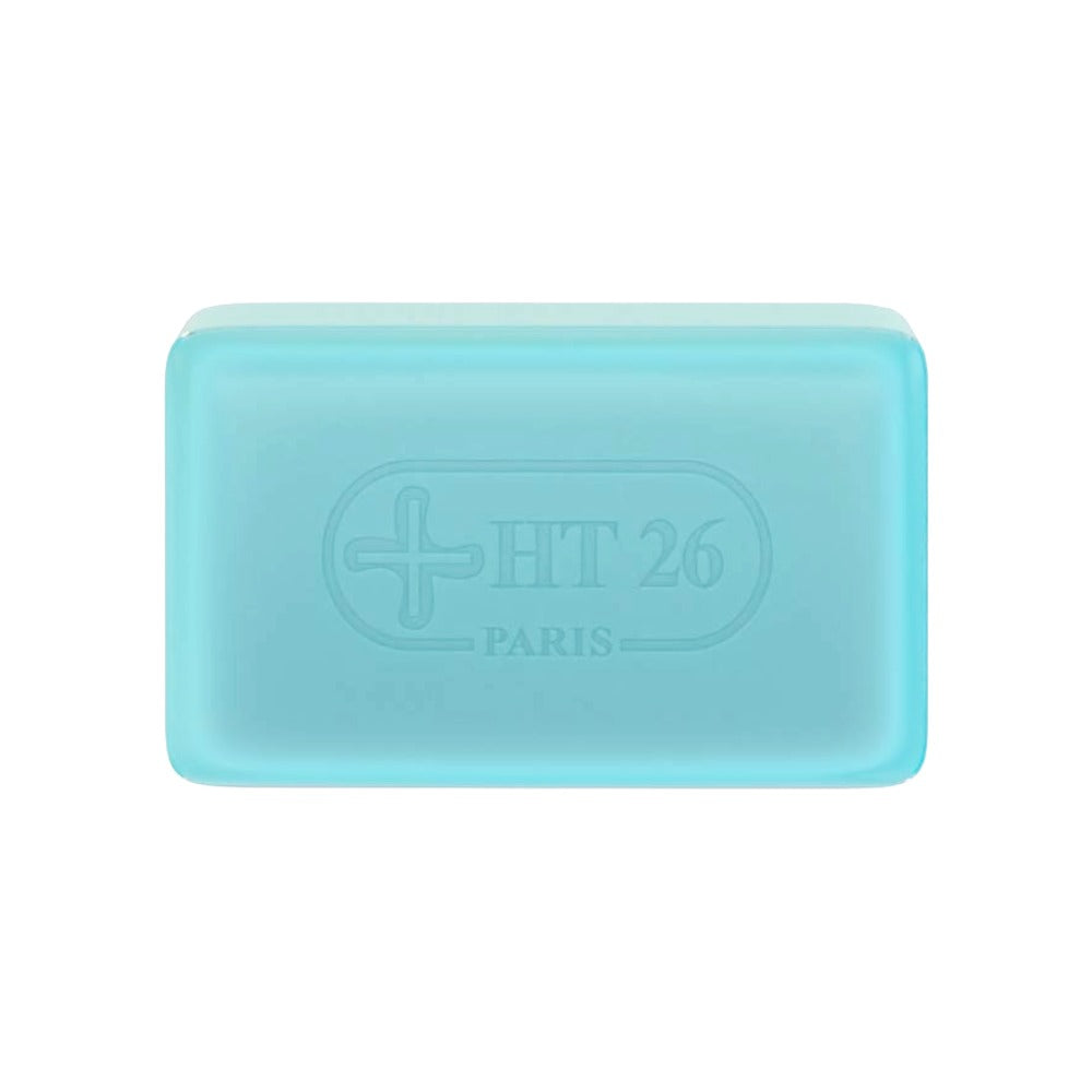 HT26 Paris light blue rectangular soap bar embossed logo gentle skincare bar extra mild baby soap for sensitive skin