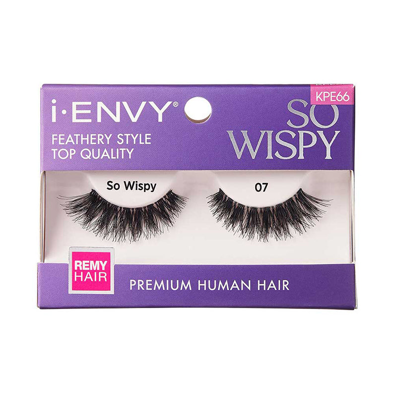 IVY BEAUTY by KISS premium human hair wispy false lashes So Wispy style 07 feathery natural volume