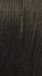 Close up of straight dark brown human hair texture Its A Wig HD lace wig with natural hairline