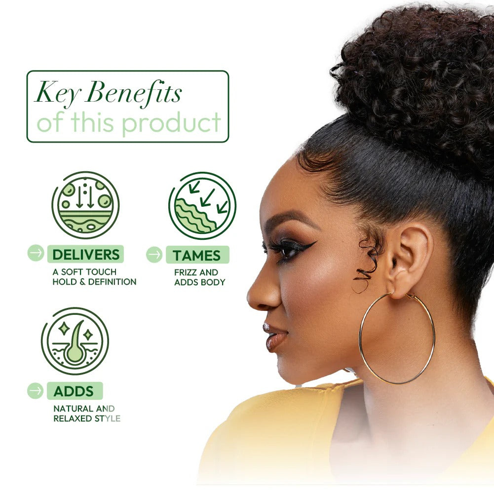 Enveloppement à l'huile d'olive/mousse fixante