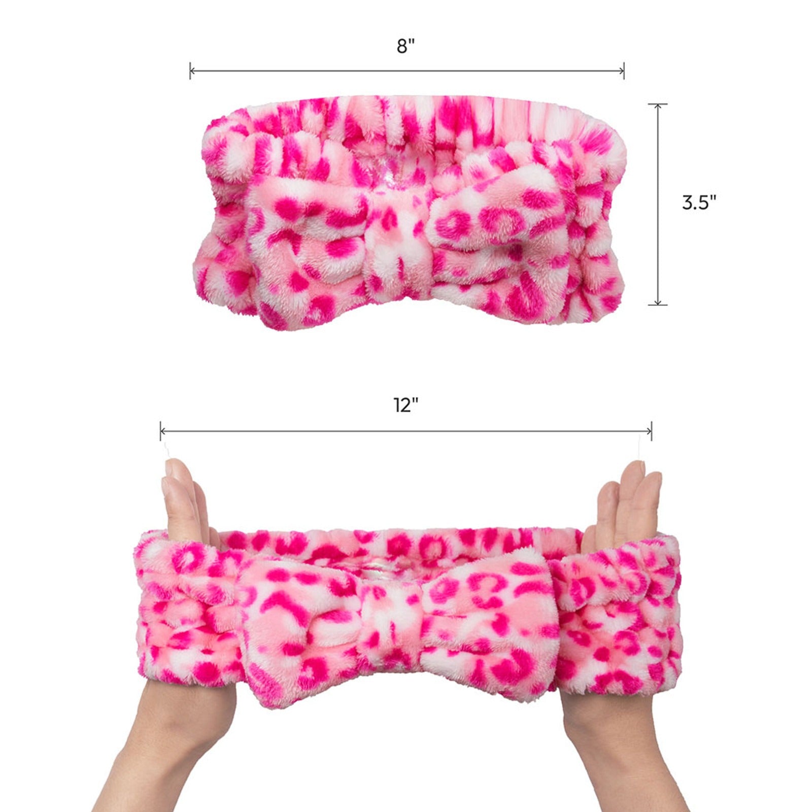 Bandeau de spa en peluche [Léopard rose] #HQ100