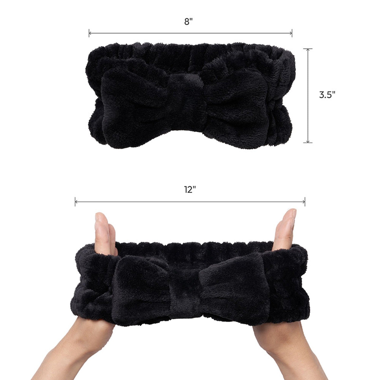 Plush Spa Head Band [Black] #HQ99
