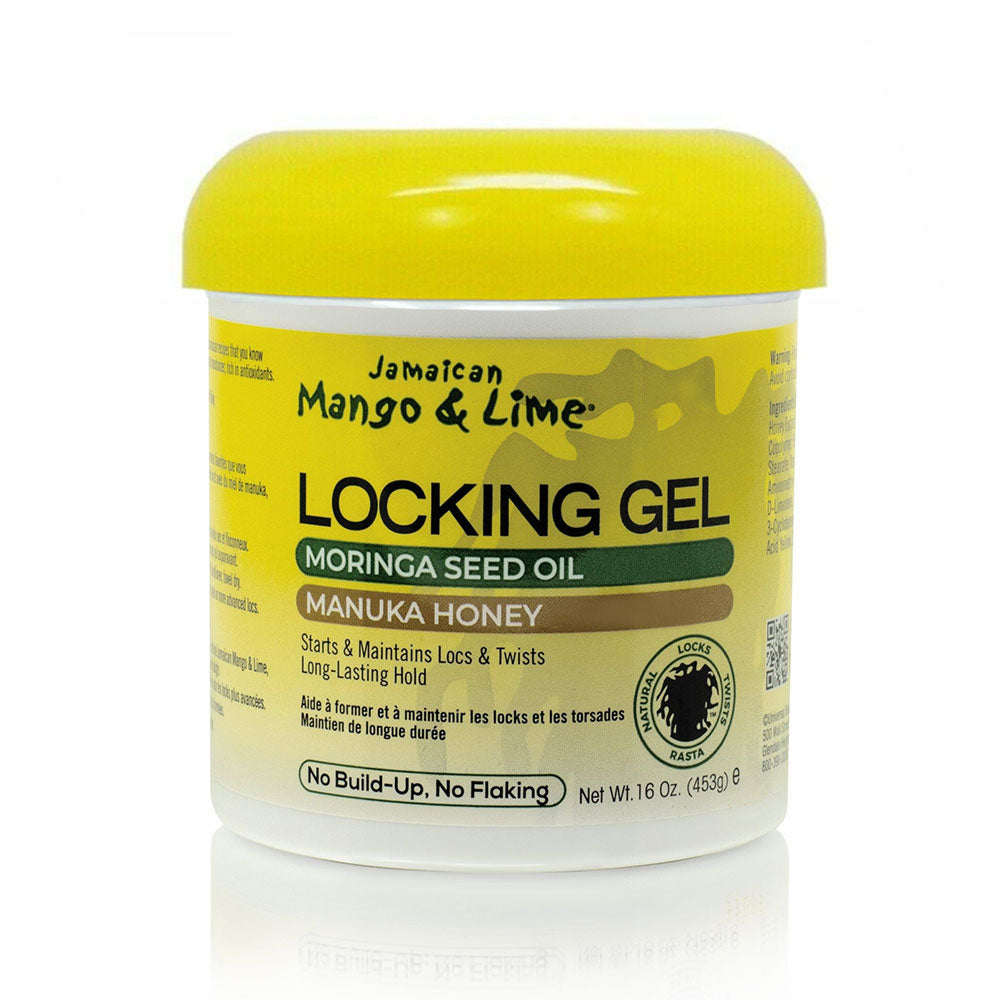 Jamaican Mango and Lime locking gel for locs jar with moringa seed oil and manuka honey 16 oz