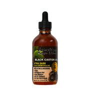 Jamaican Mango and Lime bottle of Jamaican black castor oil extra dark in amber dropper bottle for hair growth
