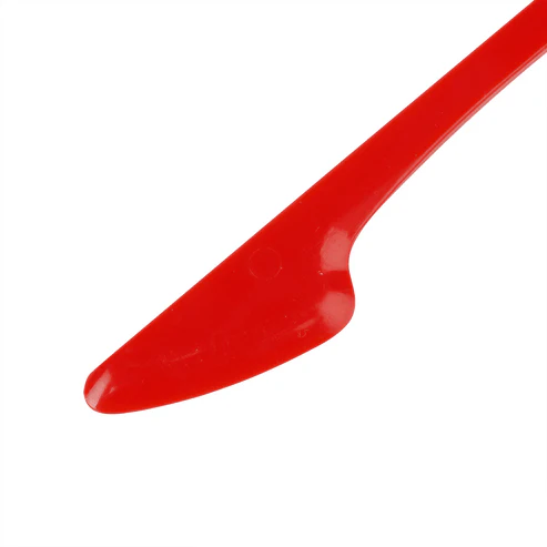 ANNIE red 3-in-1 edge brush for hair styling with a smooth angled tip for precision