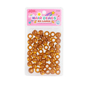ANNIE clear brown hair beads XX large translucent round plastic beads in retail blister pack