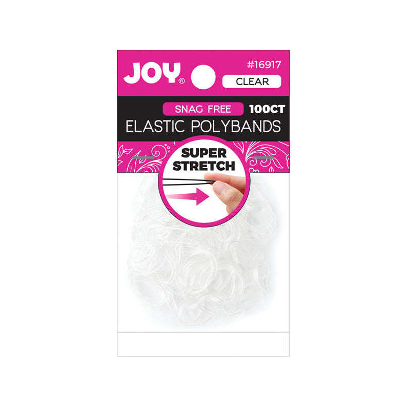 ANNIE clear elastic hair bands pack of 100 snag free super stretch elastic polybands