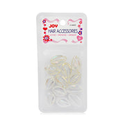 ANNIE clear white sea shell beads for hair in clear plastic pack iridescent cowrie shaped hair accessories