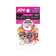 ANNIE elastic polybands for hair in assorted colors with super stretch and snag free design