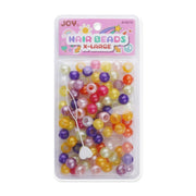 ANNIE pack of extra large pearl hair beads multicolor plastic beads for hair styling with cord