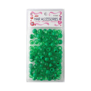 ANNIE green hair beads for braids pack of translucent round plastic beads for braided hairstyles
