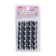 ANNIE black jumbo oval hair beads pack of 20 in clear blister card packaging for braids and hairstyles
