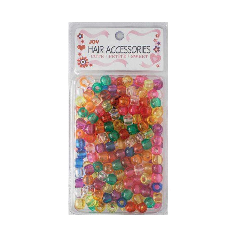 ANNIE large assorted color hair beads pack in clear package with multicolor plastic beads for braids and styling