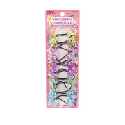 ANNIE twin bead ponytail holders pack of colorful pastel beaded hair ties on pink display card