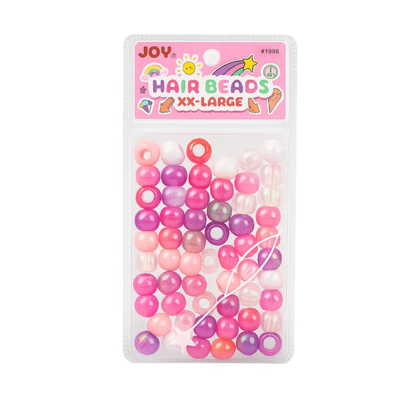 ANNIE xx-large hair beads pack with pink purple and pearl beads for braids and styling accessories