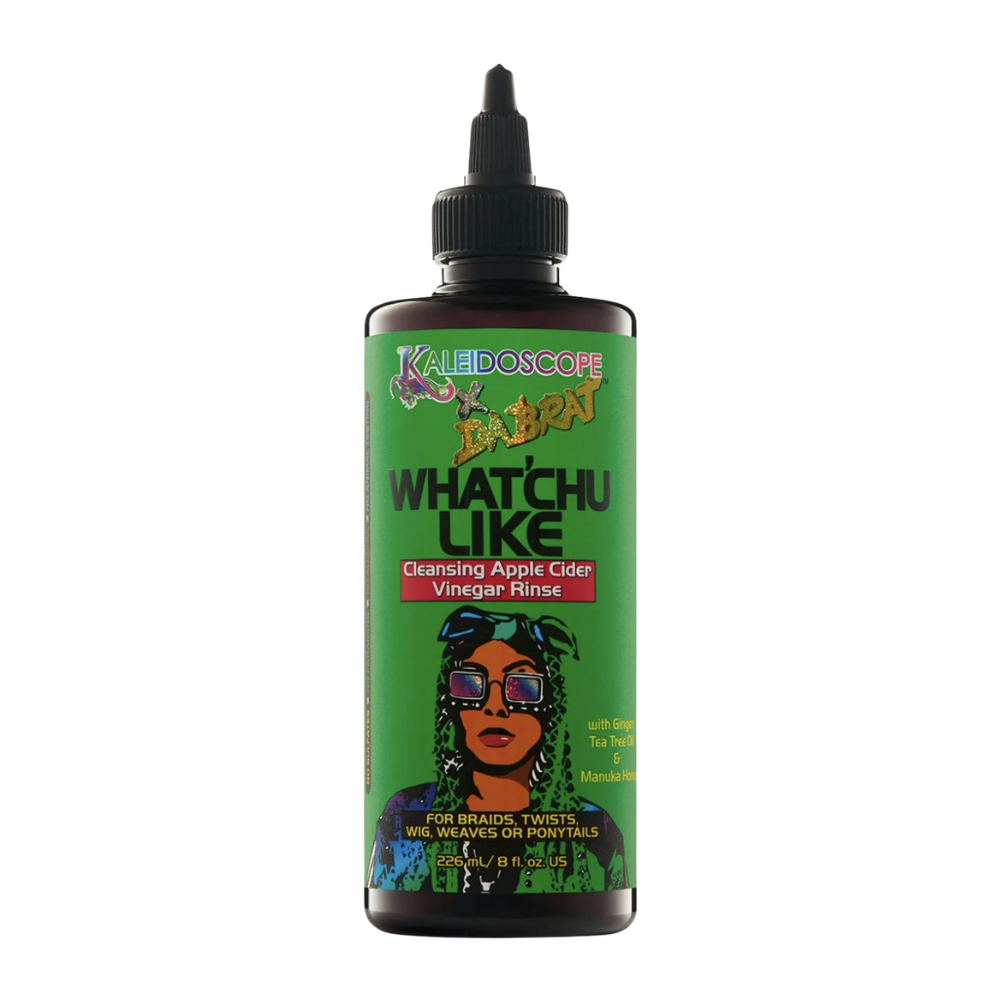 KALEIDOSCOPE Whatchu Like cleansing apple cider vinegar hair rinse bottle for braids twists wigs and weaves