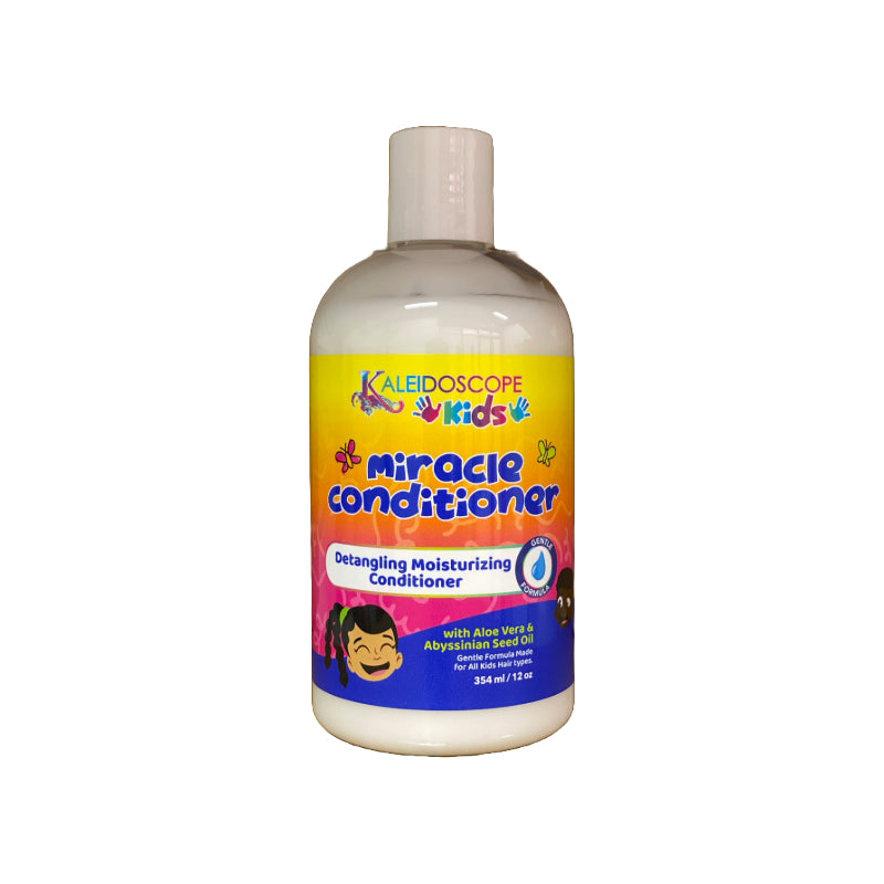 KALEIDOSCOPE Kids Miracle Conditioner bottle with colorful label detangling moisturizing conditioner for kids