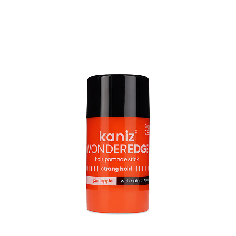 KANIZ Wonderedge orange and black edge control hair pomade stick strong hold pineapple scent