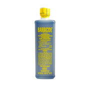 BARBICIDE 16 fl oz bottle of Barbicide disinfectant solution blue liquid with yellow cap
