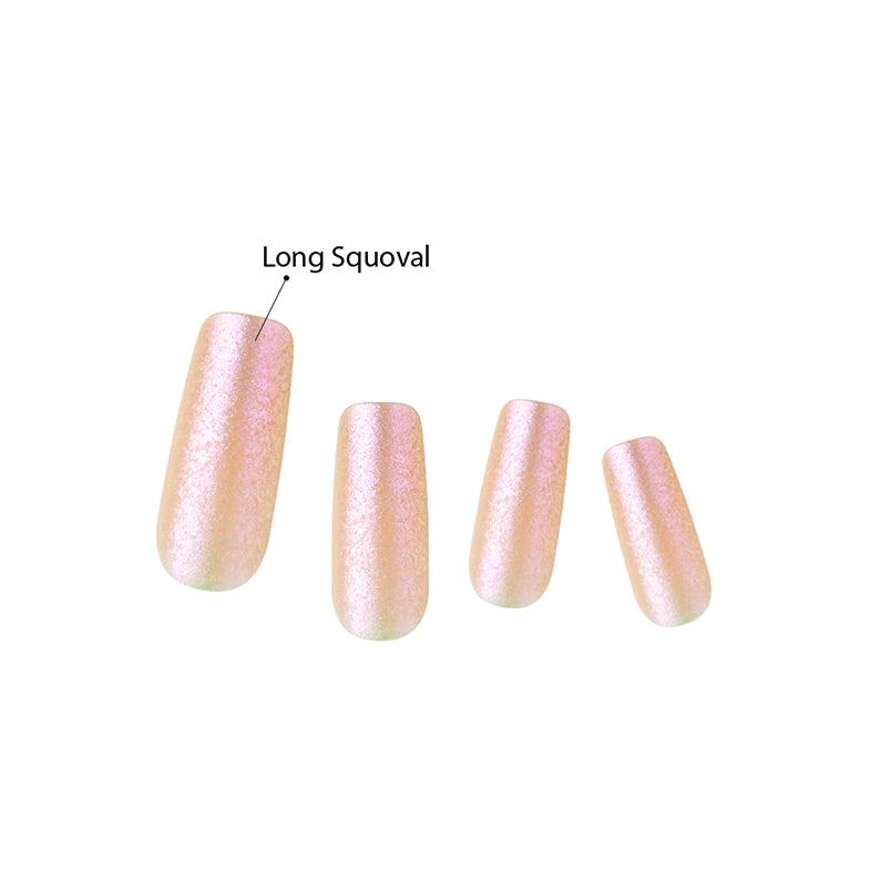 Kiss Bare But Better nails IVY BEAUTY by KISS long squoval iridescent pink press on manicure set