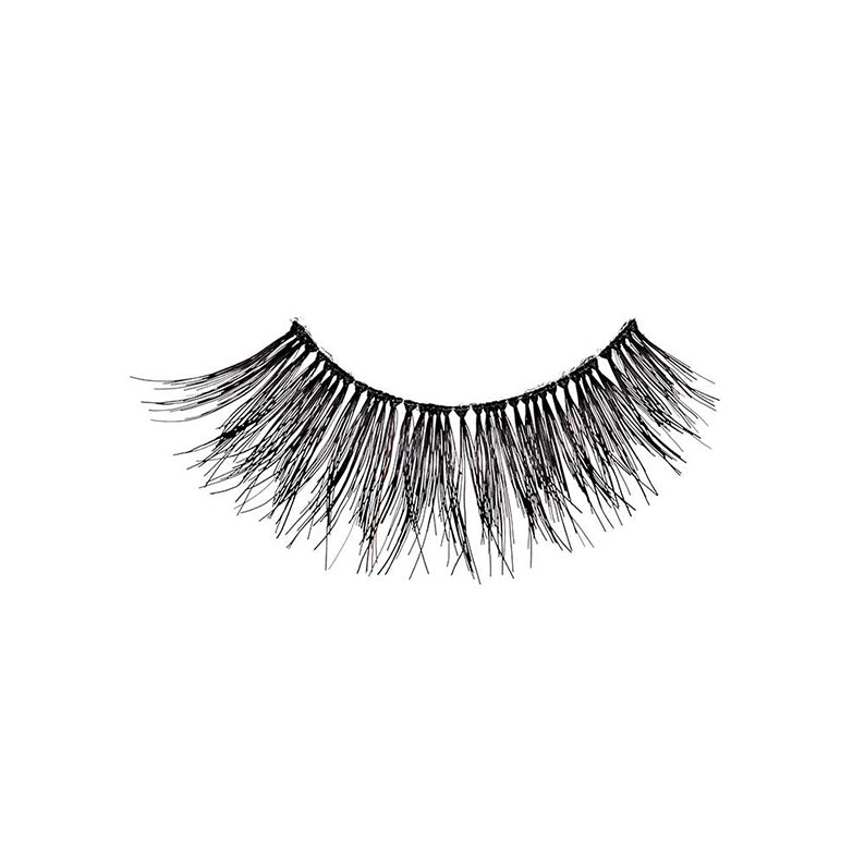 Kiss Ienvy So Wispy 08 lashes IVY BEAUTY by KISS wispy black false eyelash strip on white background for natural volume