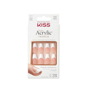 IVY BEAUTY by KISS Kiss Salon Acrylic French nails 28pc medium French tips natural pink white press on set for at home manicure