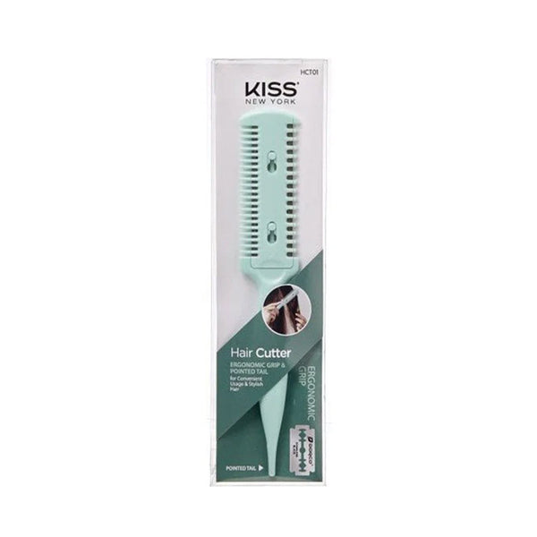 RED BEAUTY by KISS mint green packaged hair cutter ergonomic hair cutter for thick hair with pointed tail