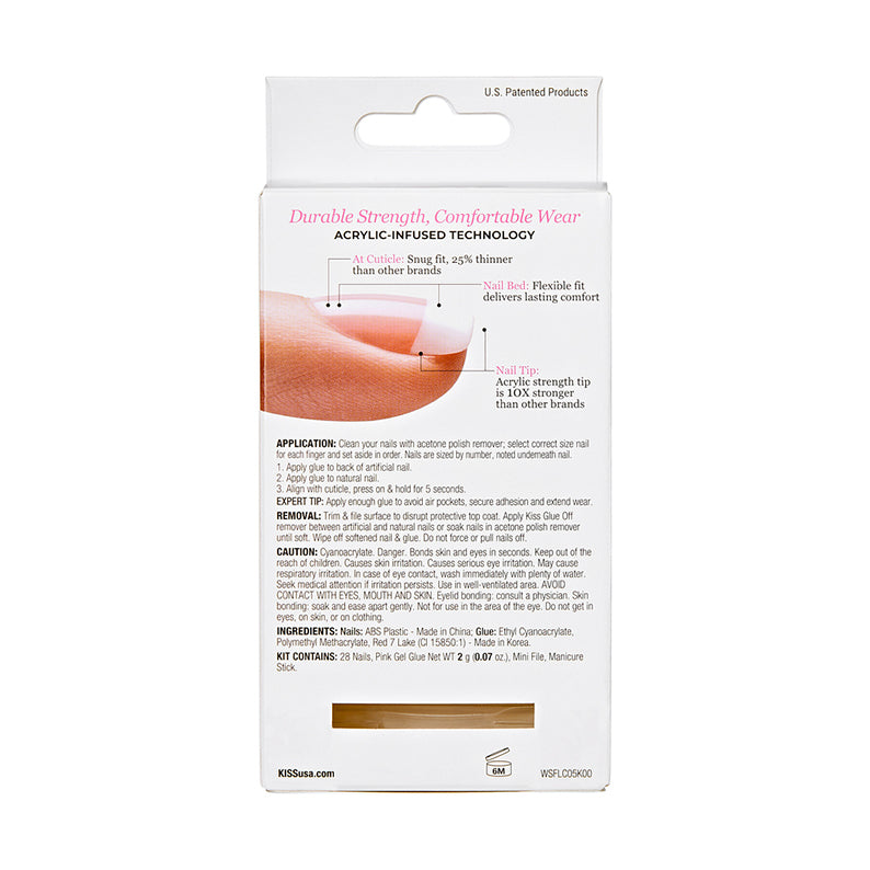 IVY BEAUTY by KISS packaging showing French tip demonstration and instructions for wider fit French acrylic nails