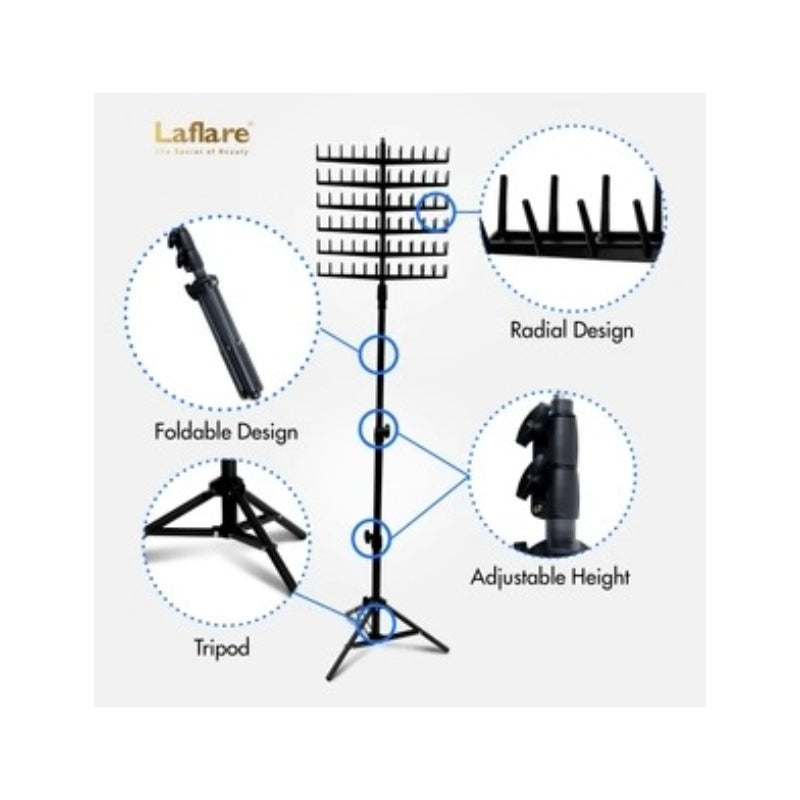 LAFLARE braid rack adjustable tripod with radial foldable design and adjustable height for braiding tools