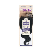 OUTRE HD melted lace closure 4x5 breathable faux scalp natural body 10 inch natural black hair closure packaging