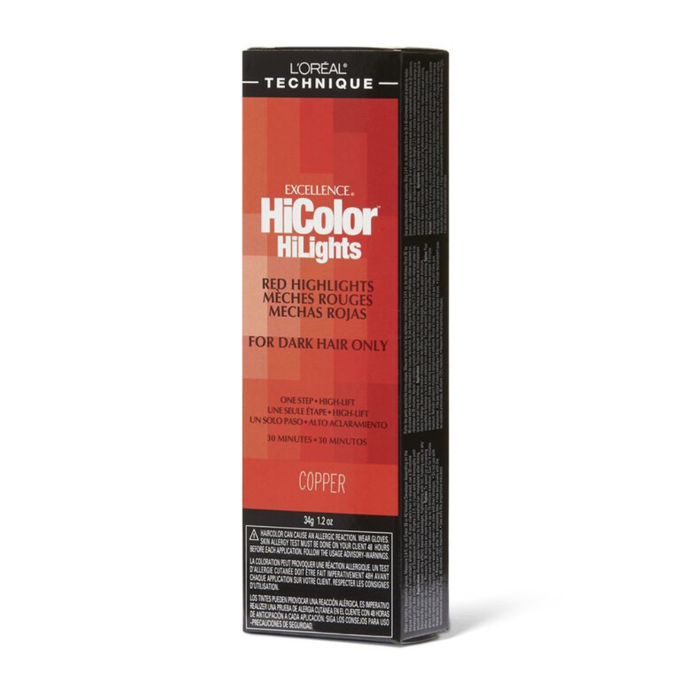 LOREAL HiColor HiLights copper box for red highlights hair color for dark hair professional hair care