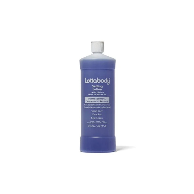 LOTTABODY setting lotion for wigs and weaves in 32 fl oz purple bottle for styling and hold