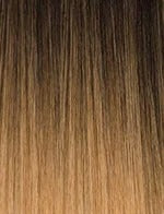Lulu Pony Kiki ponytail extension by SENSATIONNEL in brown to honey blonde ombre straight hair